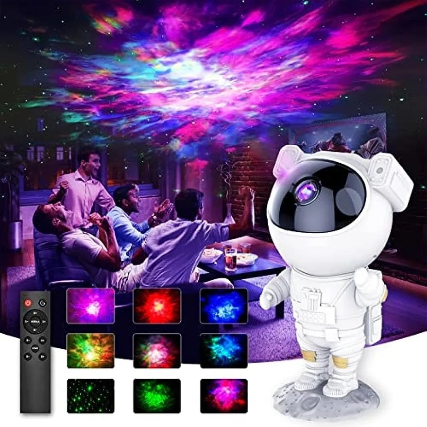 Star Projector Astronaut Galaxy Light Projector, Remote Control and 360°Rotation Magnetic Head - Galaxy Projector Night Light