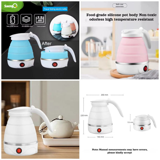 Travel Kettle - Foldable Silicon Electric Kettle - Quick Water Boiling Electric Bottles