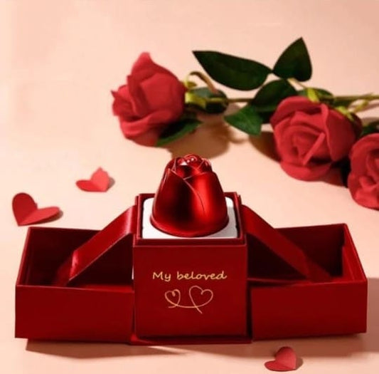 Pendant Gift Box Romantic Rose-shaped Necklace Gift Box Only Perfect Valentine's Day Present Organizer necklace Not Included Earring Storage Box