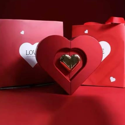 Red Heart Jewelry Set Box Only