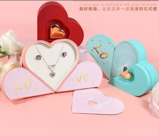 Red Heart Jewelry Set Box Only