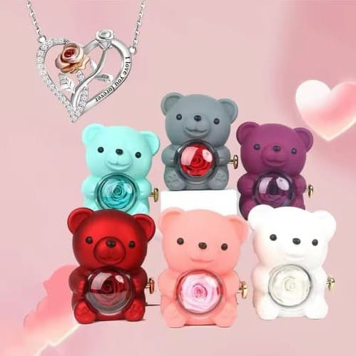 High Quality Romantic Lovely Teddy Bear Jewelry Gift Box Only