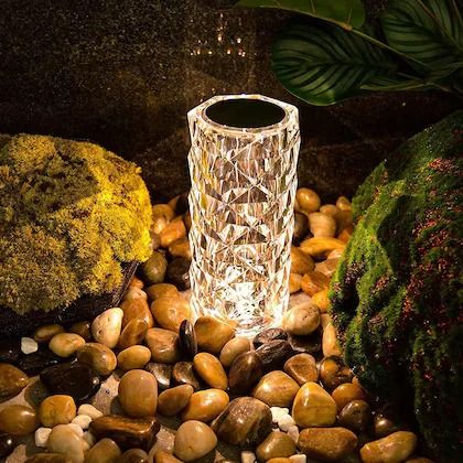 Crystal Diamond Table Lamp, 16 Color Changing Touch Lamp USB Romantic Rose Diamond Table Lamps